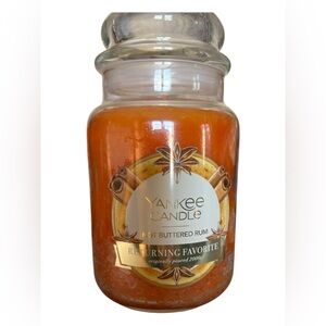 Yankee Candle Retired Returning Favorite Hot Buttered Rum Large Jar 22 oz Unused